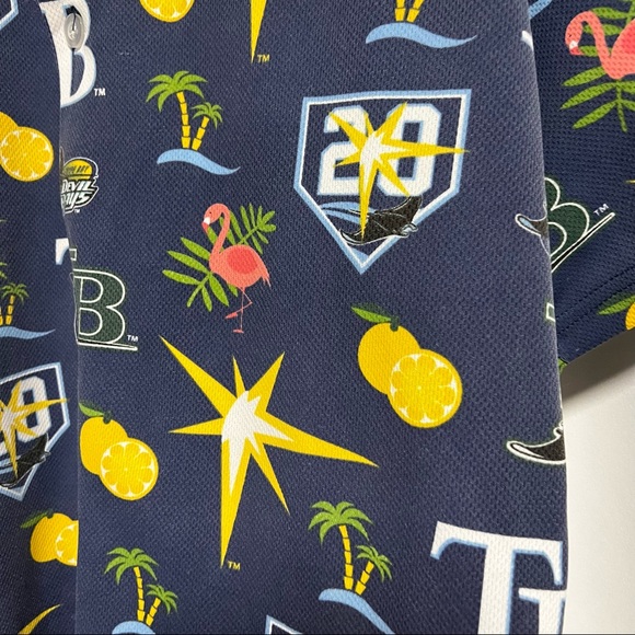 Match-Up MLB Tampa Bay Devil Rays '20th Anniversary' Button Down Shirt; … - Picture 2 of 7